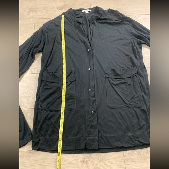 James Perse Standard Button Front Black Shirt - Picture 8 of 9